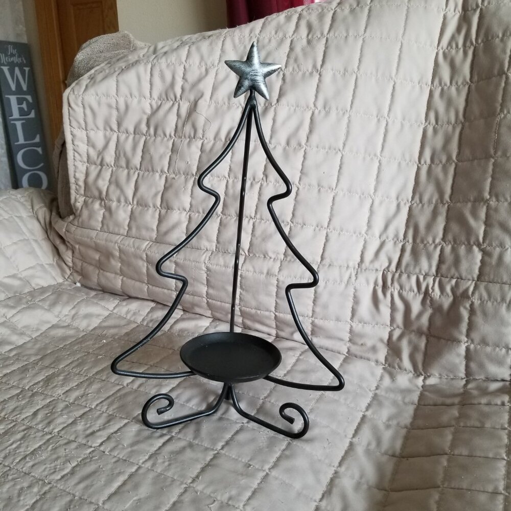 Longaberger Wrought Iron Christmas Tree Candle Holder NEW